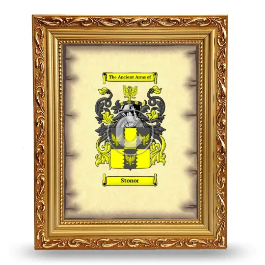 Stonor Coat of Arms Framed - Gold