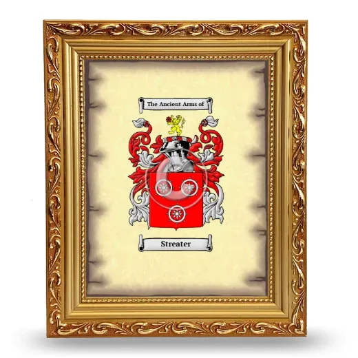 Streater Coat of Arms Framed - Gold