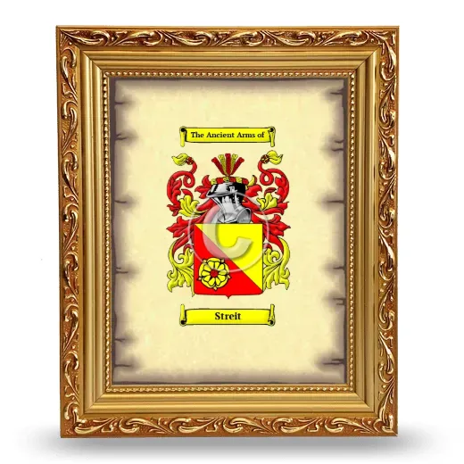 Streit Coat of Arms Framed - Gold