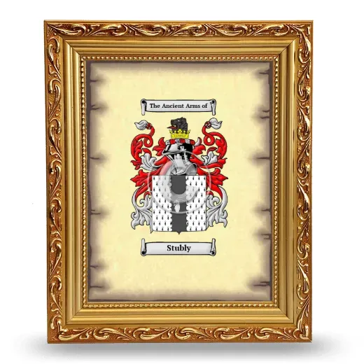 Stubly Coat of Arms Framed - Gold