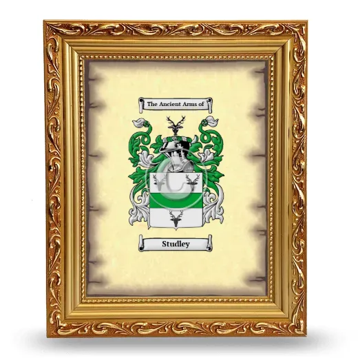 Studley Coat of Arms Framed - Gold