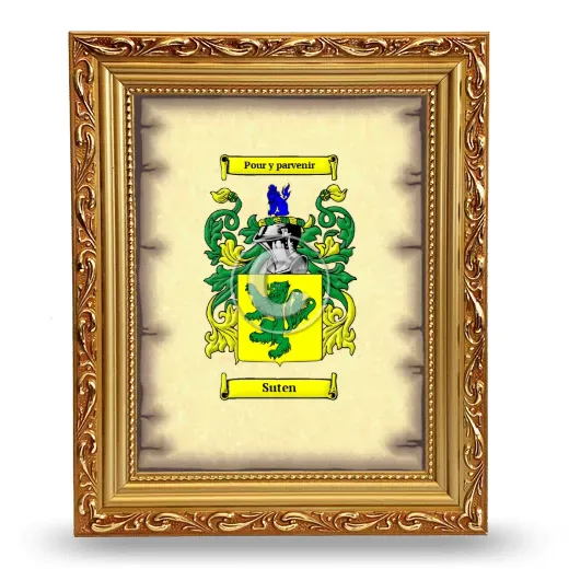 Suten Coat of Arms Framed - Gold