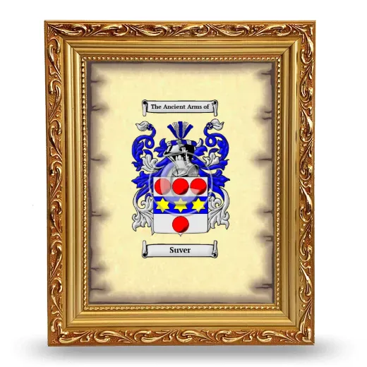 Suver Coat of Arms Framed - Gold