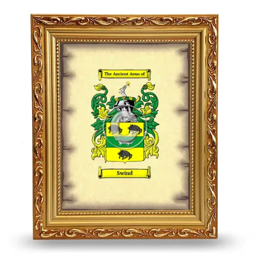 Swind Coat of Arms Framed - Gold