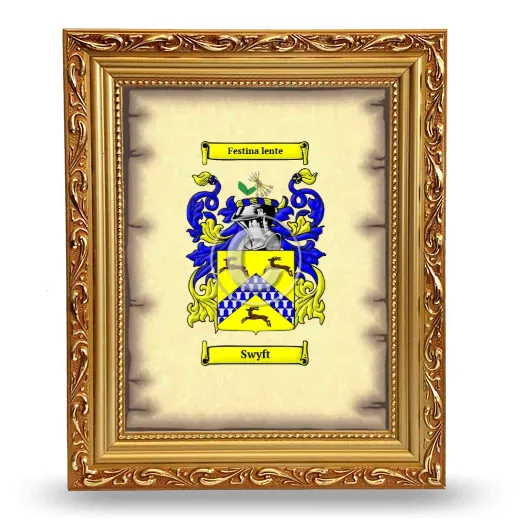 Swyft Coat of Arms Framed - Gold