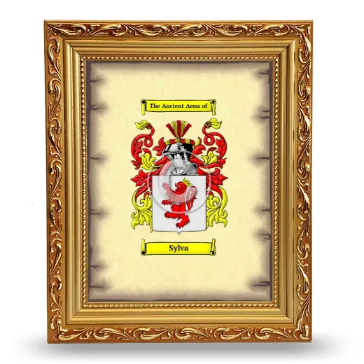 Sylva Coat of Arms Framed - Gold