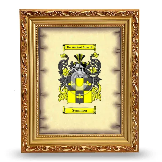 Symmon Coat of Arms Framed - Gold