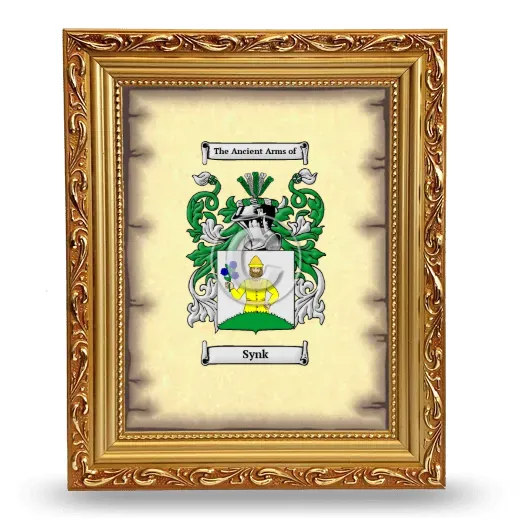 Synk Coat of Arms Framed - Gold