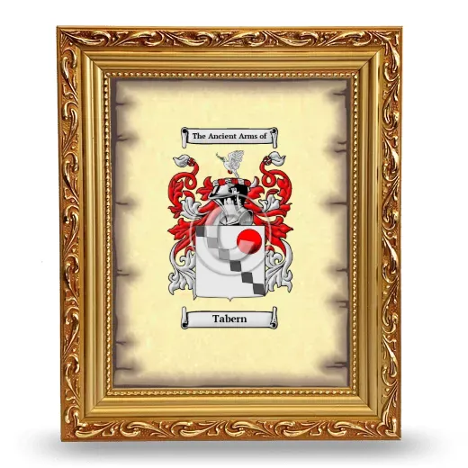Tabern Coat of Arms Framed - Gold