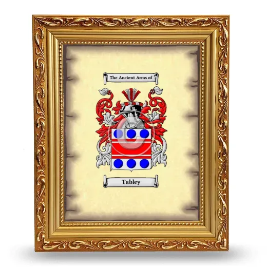Tabley Coat of Arms Framed - Gold