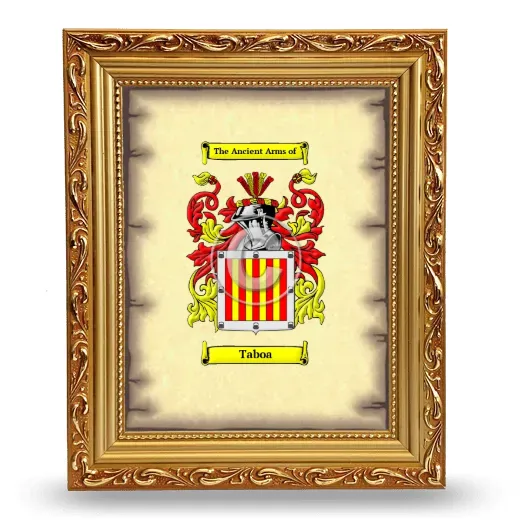 Taboa Coat of Arms Framed - Gold