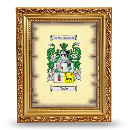 Tagle Coat of Arms Framed - Gold