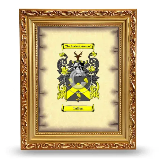 Tallyn Coat of Arms Framed - Gold