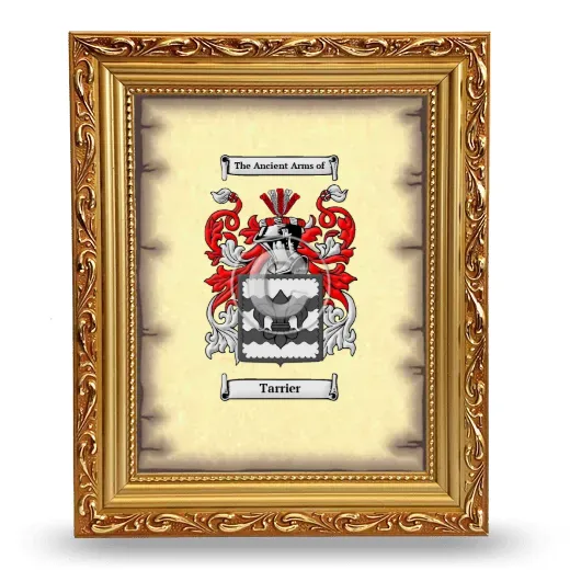 Tarrier Coat of Arms Framed - Gold