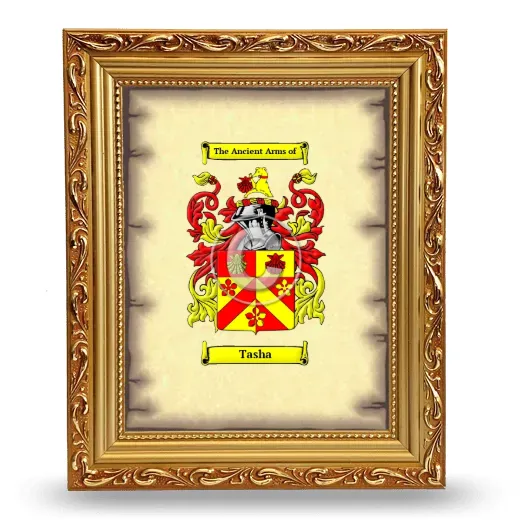Tasha Coat of Arms Framed - Gold