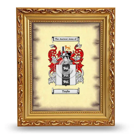 Taylo Coat of Arms Framed - Gold