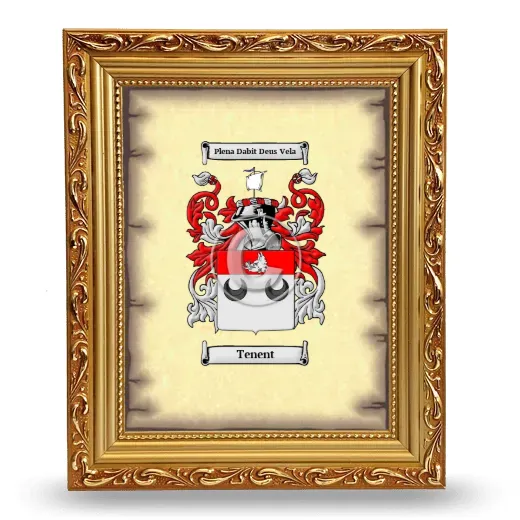 Tenent Coat of Arms Framed - Gold