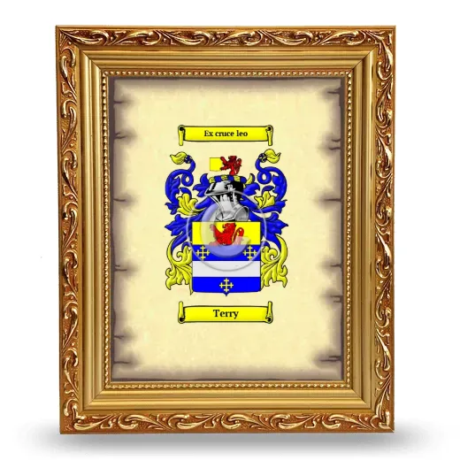 Terry Coat of Arms Framed - Gold
