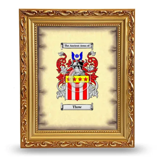 Thow Coat of Arms Framed - Gold