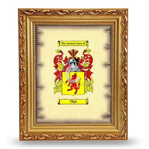 Thyi Coat of Arms Framed - Gold