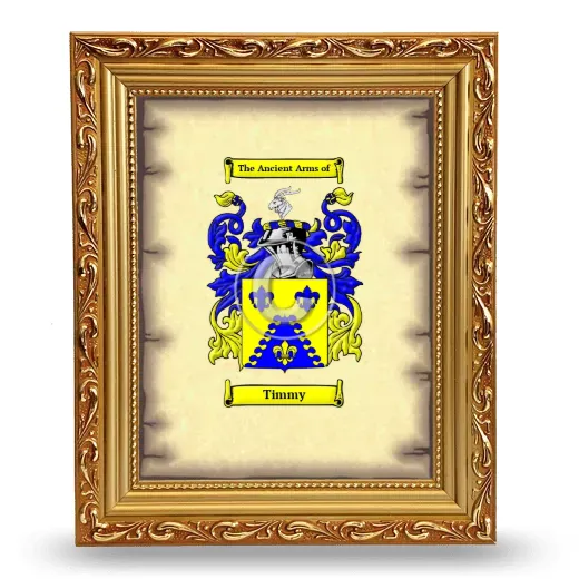 Timmy Coat of Arms Framed - Gold