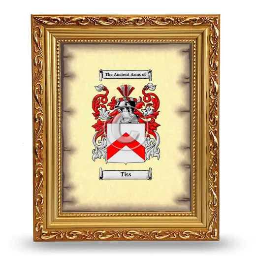 Tiss Coat of Arms Framed - Gold