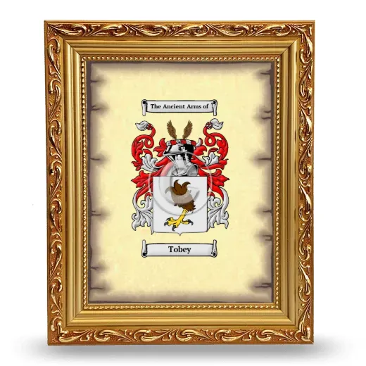 Tobey Coat of Arms Framed - Gold
