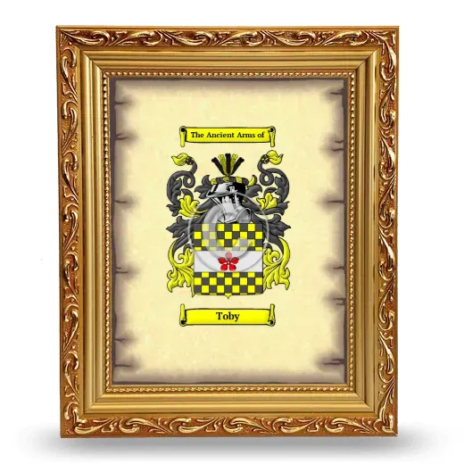 Toby Coat of Arms Framed - Gold