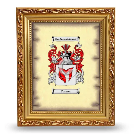 Tonner Coat of Arms Framed - Gold