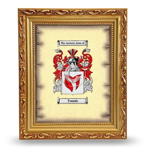Tonnis Coat of Arms Framed - Gold