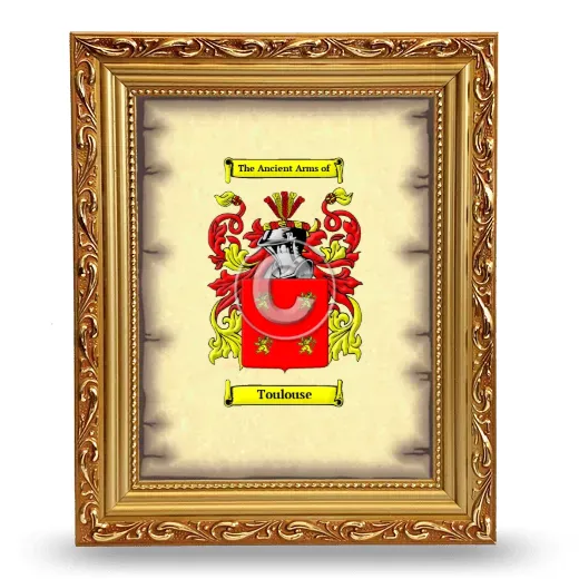 Toulouse Coat of Arms Framed - Gold