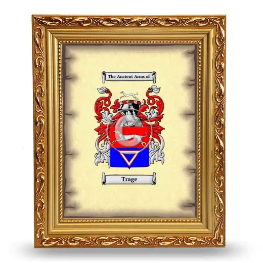 Trage Coat of Arms Framed - Gold