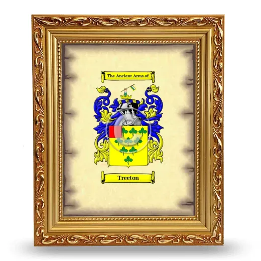 Treeton Coat of Arms Framed - Gold