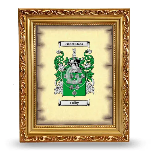 Trilby Coat of Arms Framed - Gold