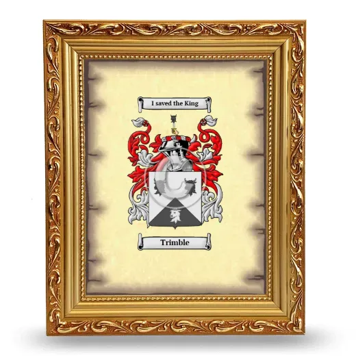 Trimble Coat of Arms Framed - Gold