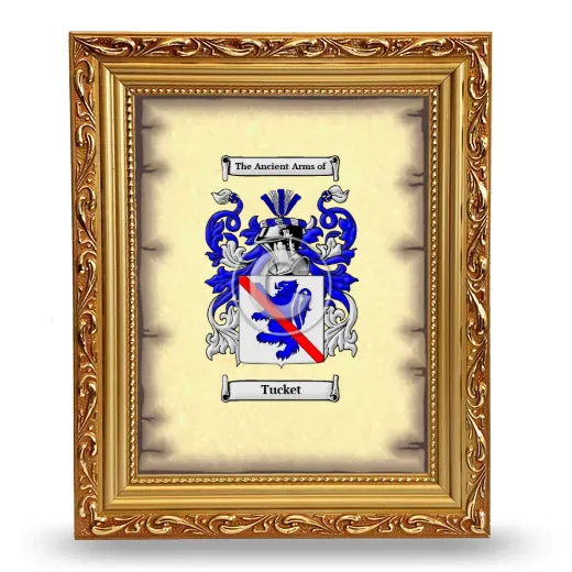 Tucket Coat of Arms Framed - Gold