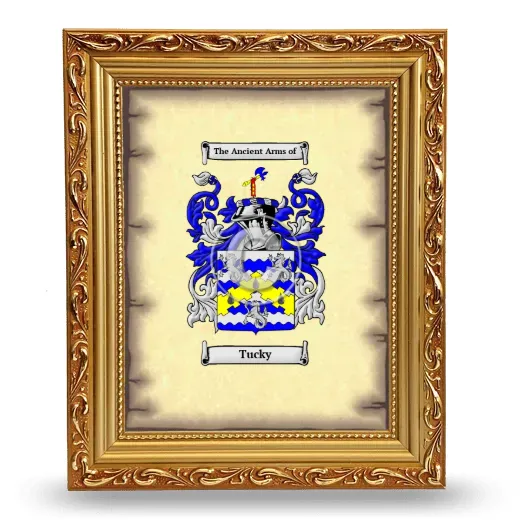 Tucky Coat of Arms Framed - Gold