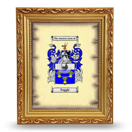 Tuggle Coat of Arms Framed - Gold