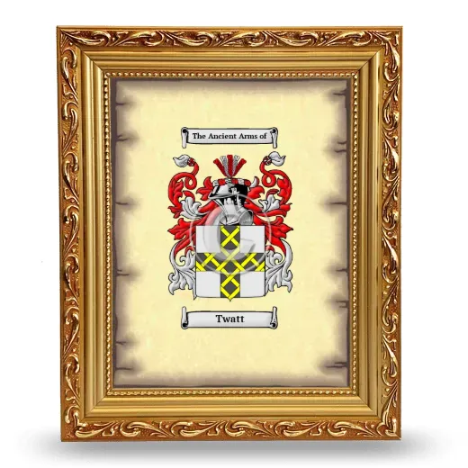 Twatt Coat of Arms Framed - Gold