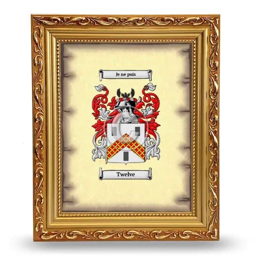 Twelve Coat of Arms Framed - Gold