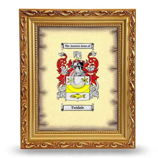 Twidale Coat of Arms Framed - Gold
