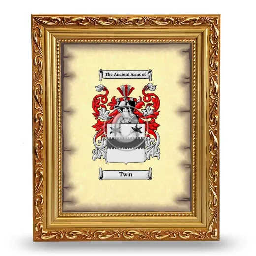 Twin Coat of Arms Framed - Gold