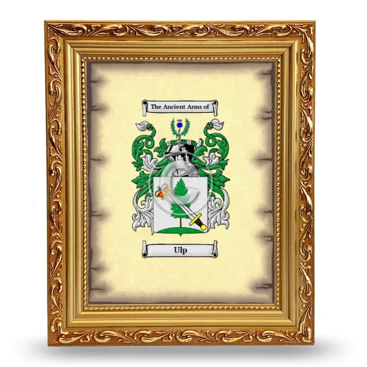 Ulp Coat of Arms Framed - Gold