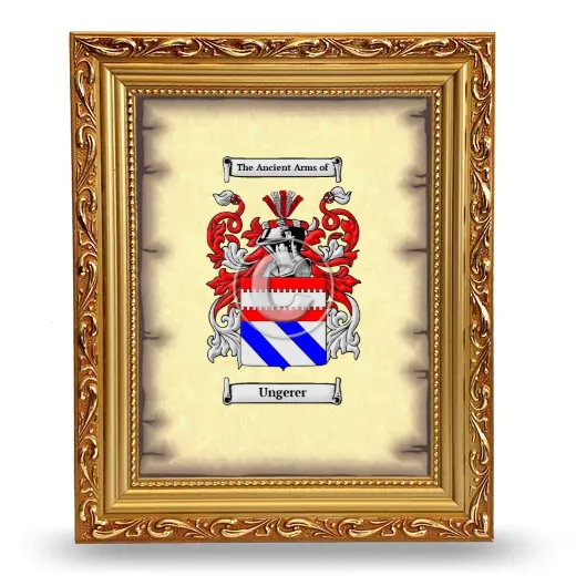 Ungerer Coat of Arms Framed - Gold