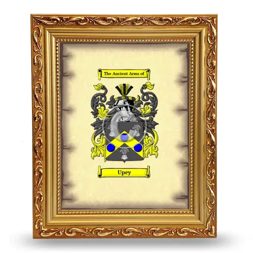 Upey Coat of Arms Framed - Gold