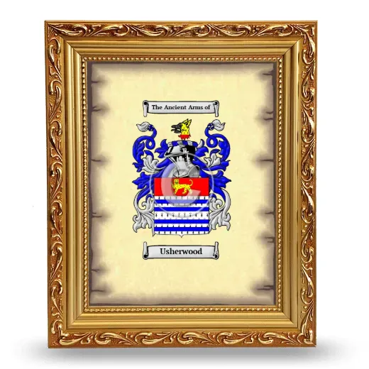 Usherwood Coat of Arms Framed - Gold