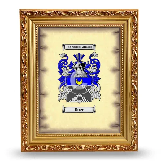 Utter Coat of Arms Framed - Gold