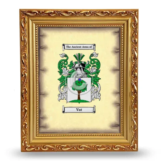 Vat Coat of Arms Framed - Gold