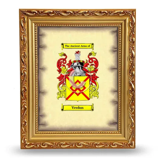Verdun Coat of Arms Framed - Gold