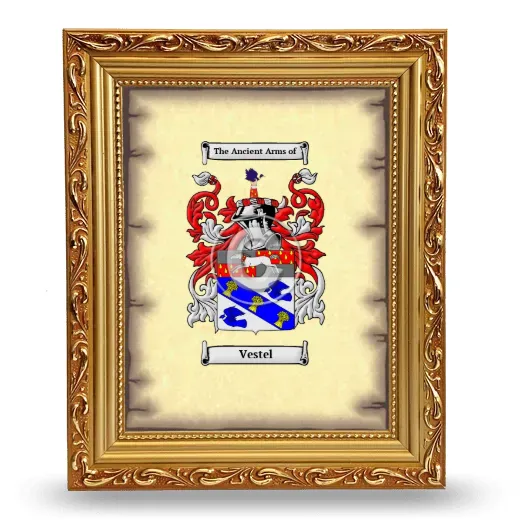 Vestel Coat of Arms Framed - Gold
